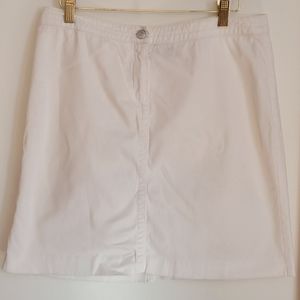 Jones New York White Denim Skirt 12P